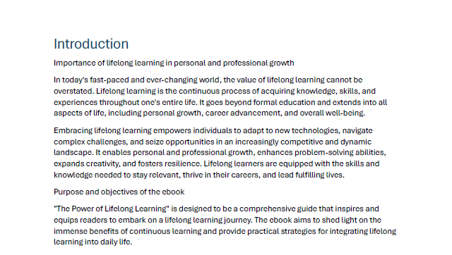 The Power of Lifelong Learning – A Personal Growth eBook for Curious Minds