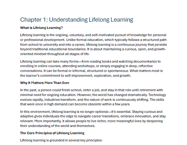 The Power of Lifelong Learning – A Personal Growth eBook for Curious Minds