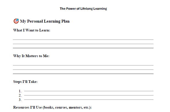 The Power of Lifelong Learning – A Personal Growth eBook for Curious Minds