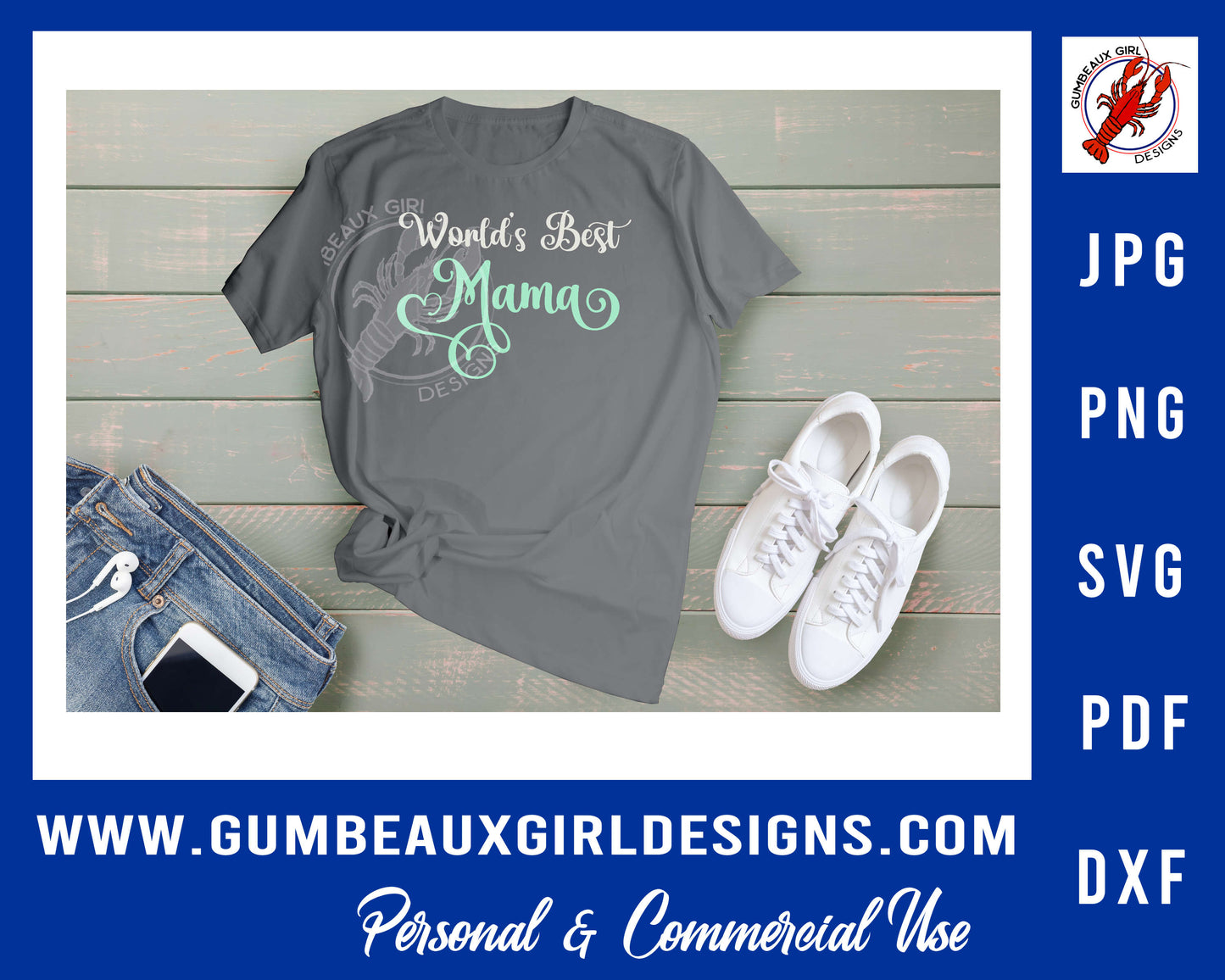 Mother's Day cut file, World's Best Mama, svg cut files, png, dxf, pdf, jpg, Cricut and Silhouette files