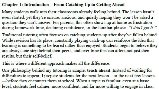 One Step Ahead - Teaching Ahead