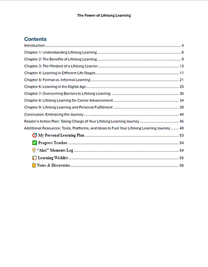 The Power of Lifelong Learning – A Personal Growth eBook for Curious Minds