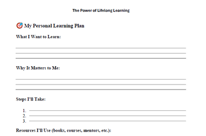 The Power of Lifelong Learning – A Personal Growth eBook for Curious Minds